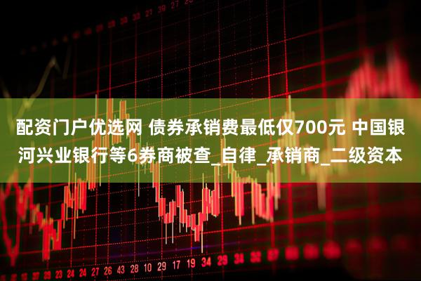 配资门户优选网 债券承销费最低仅700元 中国银河兴业银行等6券商被查_自律_承销商_二级资本